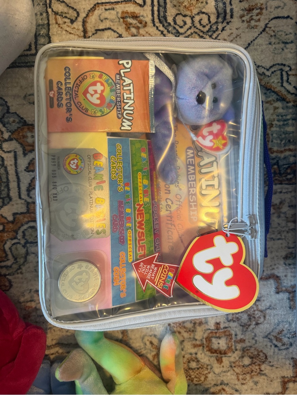 RARE* 1999 Beanie Babies Official Club Platinum Edition Membership Kit